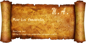 Maria Amanda névjegykártya